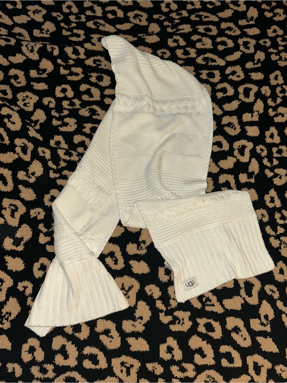 UGG Cream Knit Scarf